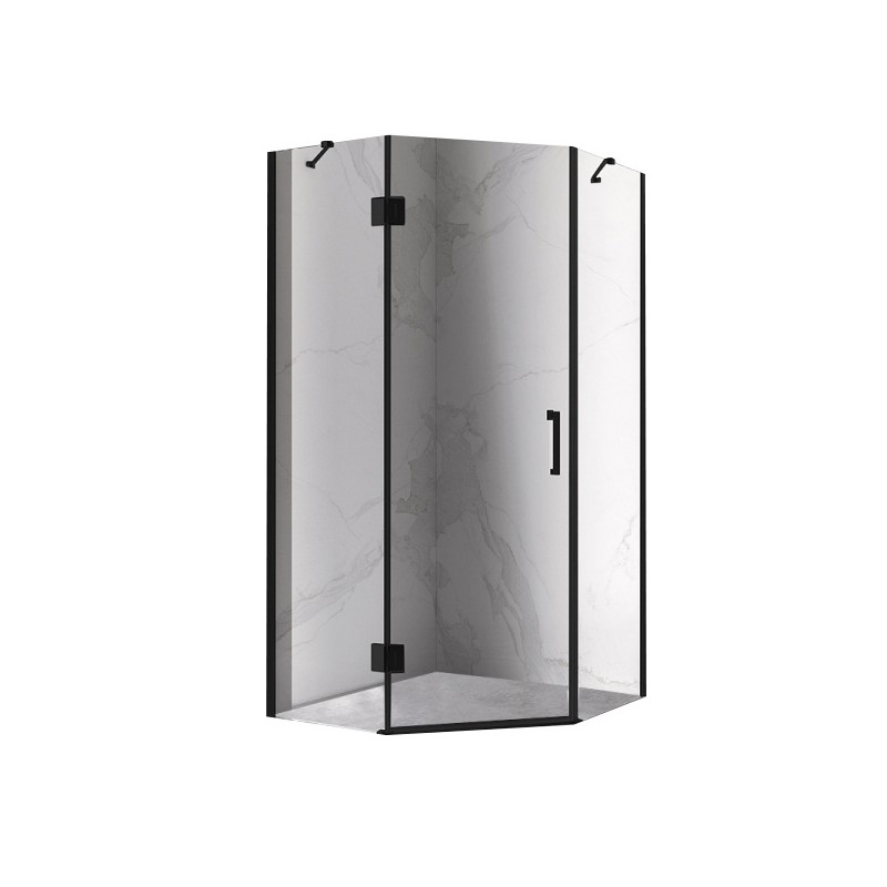 KABINA PRYSZNICOWA PIĘCIOKĄTNA KZ10B CZARNA 90x90 CM KABINA PRYSZNICOWA PIĘCIOKĄTNA KZ10B CZARNA 90x90 CM