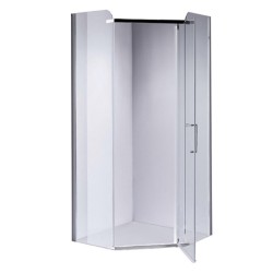 KABINA PRYSZNICOWA PIĘCIOKĄTNA KZ91B CHROM 90x90 CM