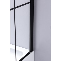 KABINA PRYSZNICOWA PIĘCIOKĄTNA Z BRODZIKIEM BS06B/SXL07B CZARNA/BIAŁY 90x90 CM