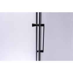 KABINA PRYSZNICOWA PIĘCIOKĄTNA Z BRODZIKIEM BS06B/SXL07B CZARNA/BIAŁY 90x90 CM