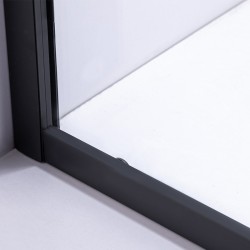 KABINA PRYSZNICOWA PIĘCIOKĄTNA Z BRODZIKIEM BS07B/SXL07B CZARNA/BIAŁY 90x90 CM