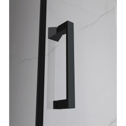 KABINA PRYSZNICOWA PIĘCIOKĄTNA Z BRODZIKIEM KZ10B/ST08B CZARNA/BIAŁY 90x90 CM