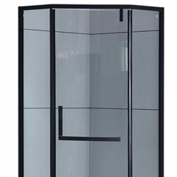 KABINA PRYSZNICOWA PIĘCIOKĄTNA Z BRODZIKIEM KZ4026A/SXL07A CZARNA/CZARNY 80x80 CM