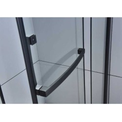 KABINA PRYSZNICOWA PIĘCIOKĄTNA Z BRODZIKIEM KZ4026B/ST07B CZARNA/CZARNY 90x90 CM