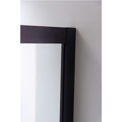 KABINA PRYSZNICOWA PÓŁOGRĄGŁA BS01B CZARNA 90x90 CM