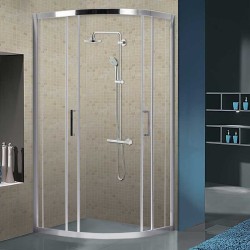 KABINA PRYSZNICOWA PÓŁOKRĄGŁA KZ101A CHROM 80x80 CM