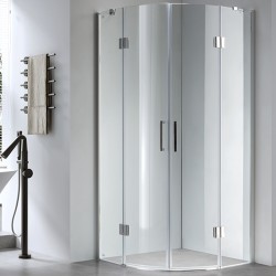 KABINA PRYSZNICOWA PÓŁOKRĄGŁA KZ92A CHROM 80x80 CM