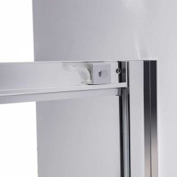 KABINA PRYSZNICOWA PÓŁOKRĄGŁA Z BRODZIKIEM KZ101A/ST01A CHROM/BIAŁY 80x80 CM