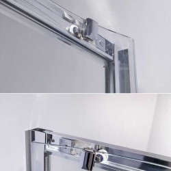 KABINA PRYSZNICOWA PÓŁOKRĄGŁA Z BRODZIKIEM KZ101A/ST01A CHROM/BIAŁY 80x80 CM