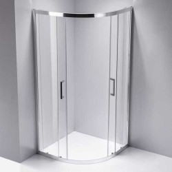 KABINA PRYSZNICOWA PÓŁOKRĄGŁA Z BRODZIKIEM KZ101B/ST01B CHROM/BIAŁY 90x90 CM