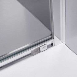 KABINA PRYSZNICOWA PÓŁOKRĄGŁA Z BRODZIKIEM KZ101B/ST01B CHROM/BIAŁY 90x90 CM