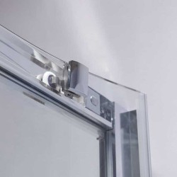 KABINA PRYSZNICOWA PÓŁOKRĄGŁA Z BRODZIKIEM KZ101B/ST01B CHROM/BIAŁY 90x90 CM