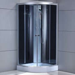 KABINA PRYSZNICOWA PÓŁOKRĄGŁA Z BRODZIKIEM WSH302A CHROM 80x80 CM