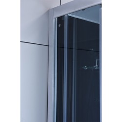 KABINA PRYSZNICOWA PÓŁOKRĄGŁA Z BRODZIKIEM WSH302A CHROM 80x80 CM