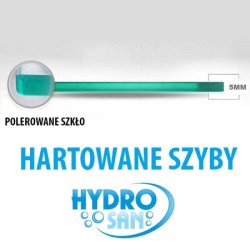 KABINA PRYSZNICOWA PÓŁOKRĄGŁA Z BRODZIKIEM WSH302A CHROM 80x80 CM