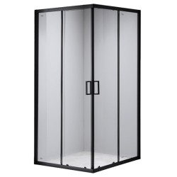 KABINA PRYSZNICOWA PROSTOKĄTNA BL31C CZARNA 100x80 CM