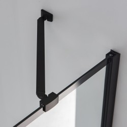KABINA PRYSZNICOWA PROSTOKĄTNA BS03B CZARNA 110x90 CM