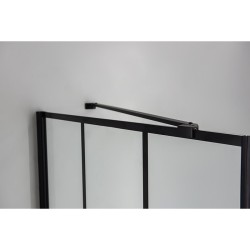 KABINA PRYSZNICOWA PROSTOKĄTNA BS03B CZARNA 110x90 CM
