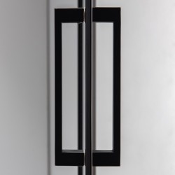 KABINA PRYSZNICOWA PROSTOKĄTNA BS03B CZARNA 110x90 CM