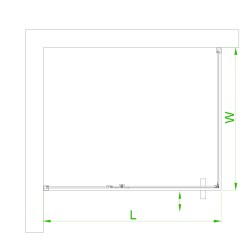 KABINA PRYSZNICOWA PROSTOKĄTNA BS12C CZARNA 120x80 CM