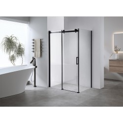 KABINA PRYSZNICOWA PROSTOKĄTNA BS15C CZARNA 120x80 CM