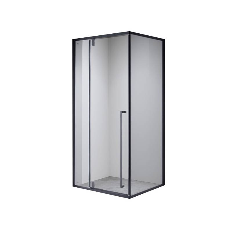 KABINA PRYSZNICOWA PROSTOKĄTNA BS16B CZARNA 110x90 CM