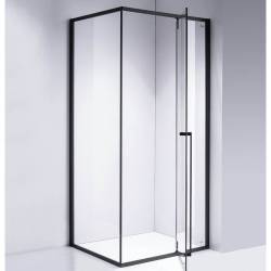 KABINA PRYSZNICOWA PROSTOKĄTNA BS16B CZARNA 110x90 CM