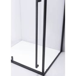 KABINA PRYSZNICOWA PROSTOKĄTNA BS16B CZARNA 110x90 CM