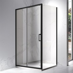 KABINA PRYSZNICOWA PROSTOKĄTNA KZ103B/ST03B CZARNA/BIAŁY 110x80 CM