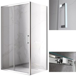 KABINA PRYSZNICOWA PROSTOKĄTNA KZ104C CHROM 120x90 CM