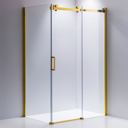 KABINA PRYSZNICOWA PROSTOKĄTNA KZ203B ZŁOTA 110x80 CM
