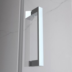 KABINA PRYSZNICOWA PROSTOKĄTNA Z BRODZIKIEM KZ103C/ST03C CHROM/CZARNY 120x80 CM