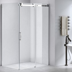 KABINA PRYSZNICOWA PROSTOKĄTNA Z BRODZIKIEM KZ203C/ST03C CHROM/BIAŁY 120x80 CM