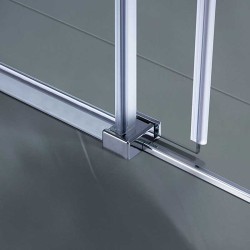 KABINA PRYSZNICOWA PROSTOKĄTNA Z BRODZIKIEM KZ203C/ST03C CHROM/BIAŁY 120x80 CM