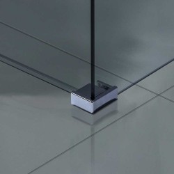 KABINA PRYSZNICOWA PROSTOKĄTNA Z BRODZIKIEM KZ203C/ST03C CHROM/CZARNY 120x80 CM