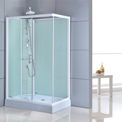 KABINA PRYSZNICOWA PROSTOKĄTNA Z BRODZIKIEM WSH307L LEWA CHROM 120x80 CM