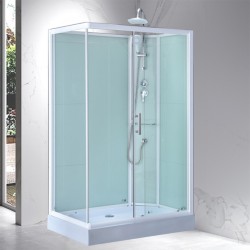 KABINA PRYSZNICOWA PROSTOKĄTNA Z BRODZIKIEM WSH307R PRAWA CHROM 120x80 CM