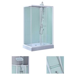 KABINA PRYSZNICOWA PROSTOKĄTNA Z BRODZIKIEM WSH307R PRAWA CHROM 120x80 CM