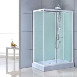 KABINA PRYSZNICOWA PROSTOKĄTNA Z BRODZIKIEM WSH307R PRAWA CHROM 120x80 CM