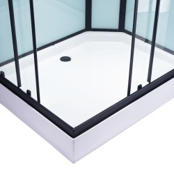 KABINA PRYSZNICOWA Z HYDROMASAŻEM ALMA LEWA 120x80 CM