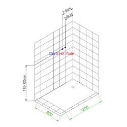 KABINA PRYSZNICOWA Z HYDROMASAŻEM ALMA LEWA 120x80 CM