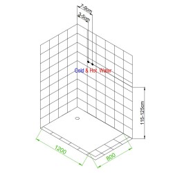 KABINA PRYSZNICOWA Z HYDROMASAŻEM ALMA PRAWA 120x80 CM