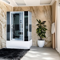 KABINA PRYSZNICOWA Z HYDROMASAŻEM I SAUNA SARA 9913S 140x85 CM