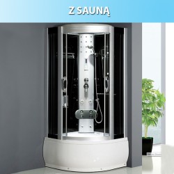 KABINA PRYSZNICOWA Z HYDROMASAŻEM I SAUNĄ WSH7102S 100x100 CM