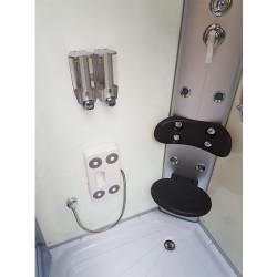 KABINA PRYSZNICOWA Z HYDROMASAŻEM I SAUNĄ WSH7180WS 80x80 CM