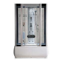 KABINA PRYSZNICOWA Z HYDROMASAŻEM I SAUNĄ WSH7716WS BIAŁA 120x85 CM