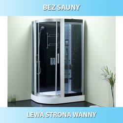 KABINA PRYSZNICOWA Z HYDROMASAŻEM MONAKO 9914L LEWA CHROM 120x85 CM
