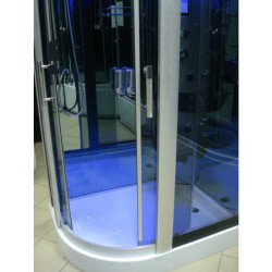 KABINA PRYSZNICOWA Z HYDROMASAŻEM MONAKO 9914L LEWA CHROM 120x85 CM