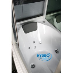KABINA PRYSZNICOWA Z HYDROMASAŻEM SANDRA 9944A BIAŁA 145x85 CM