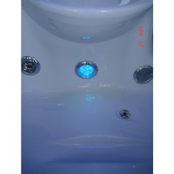 KABINA PRYSZNICOWA Z HYDROMASAŻEM SANDRA 9944A BIAŁA 145x85 CM